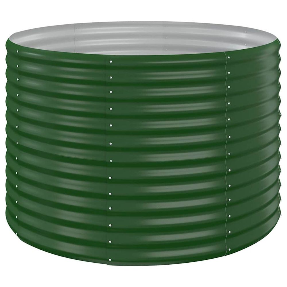 Lit surélevé de jardin acier galvanisé 100x100x68cm vert