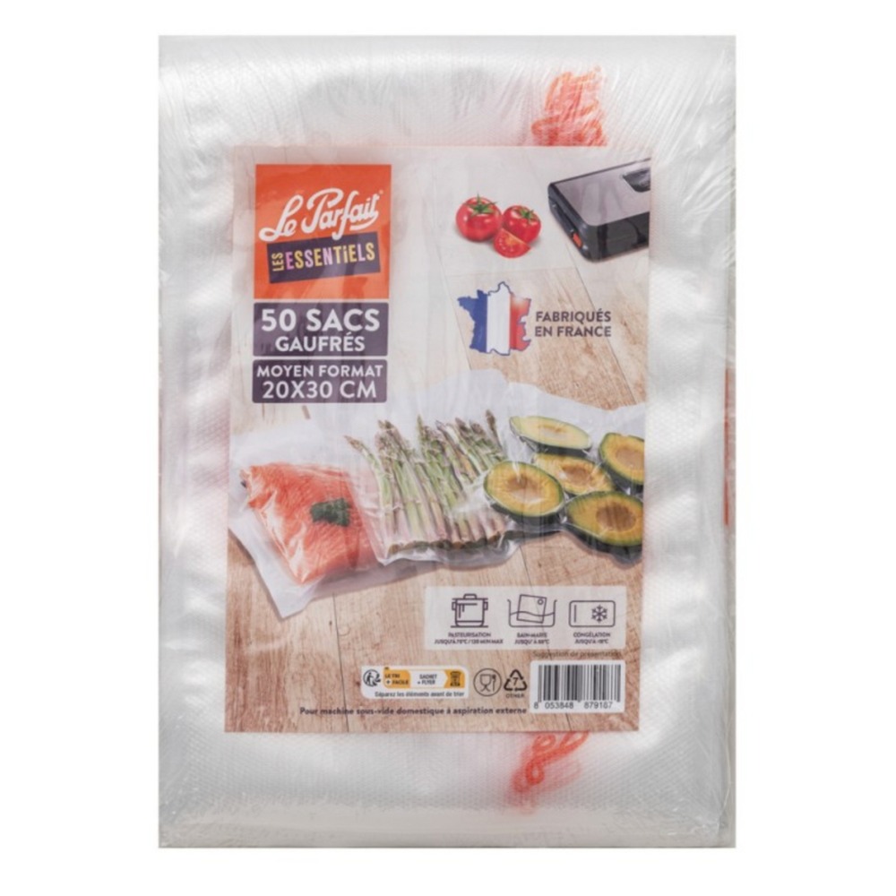 Lot de 50 sacs sous vide – 20 x 30 cm