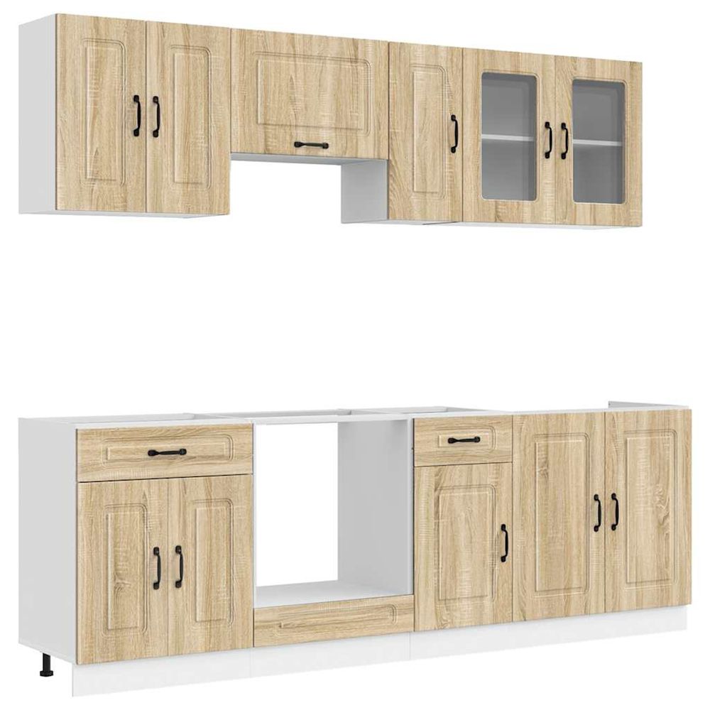 Ensemble d'armoires de cuisine 8 pcs kalmar bois d'ingénierie