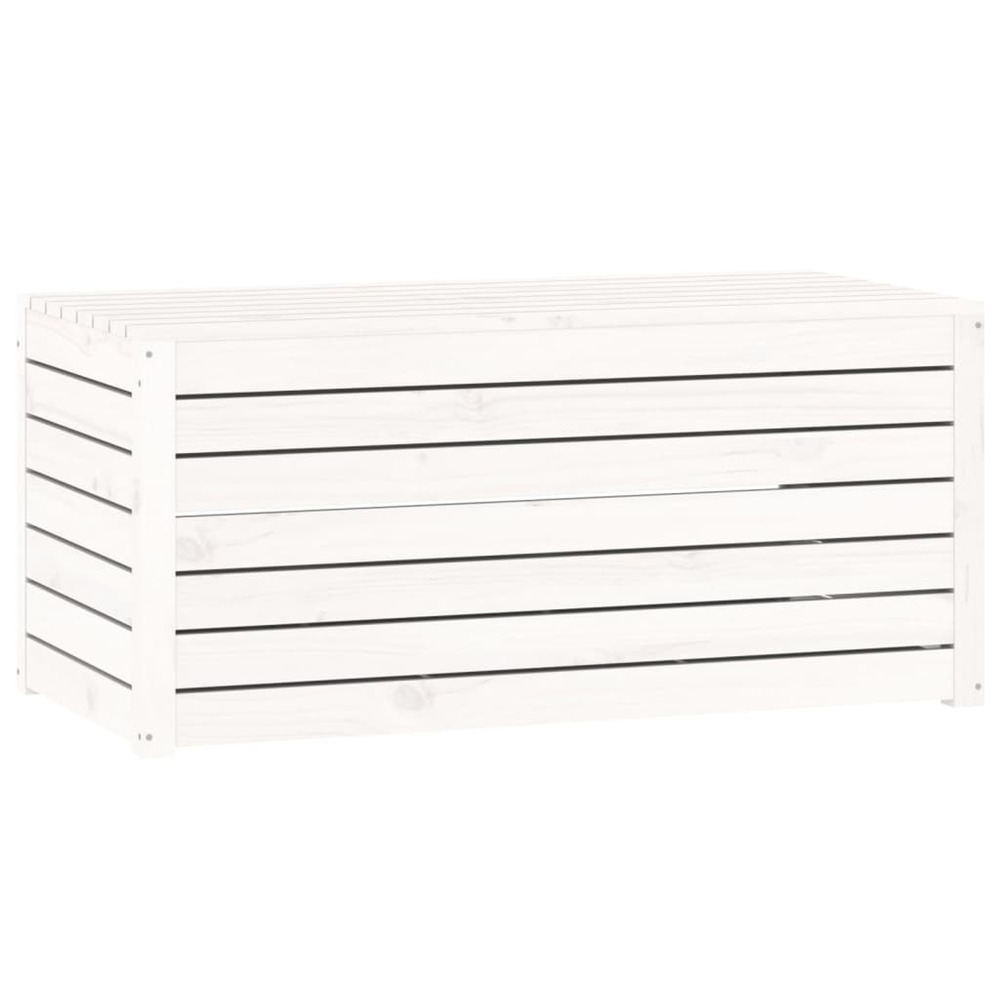 Boîte de jardin blanc 101x50,5x46,5 cm bois massif de pin