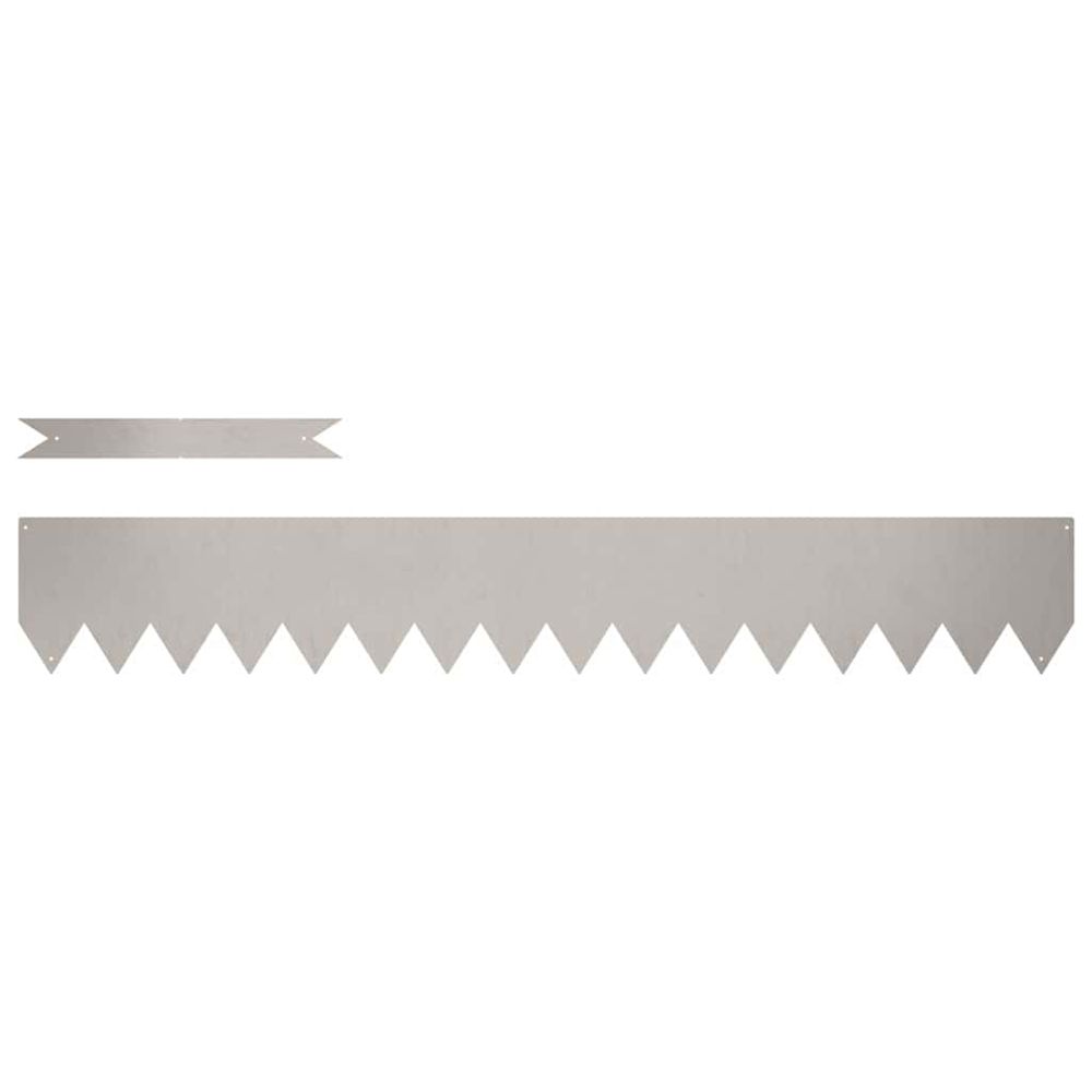 Bordure de pelouse 10 pc 100 x 0,05 x 15 cm rouillé