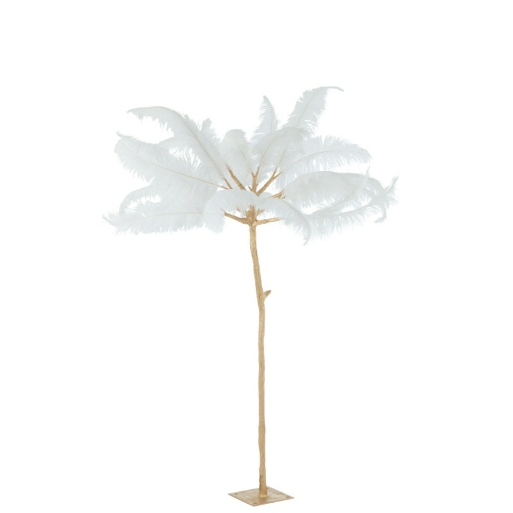 Arbre plumes avec pied en métal doré 140x140x190 cm h190