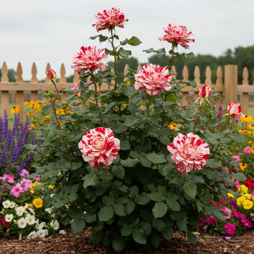 Rosier arbustif coeur de rockeur® wekgobnez pot de 3l - 20/40 cm