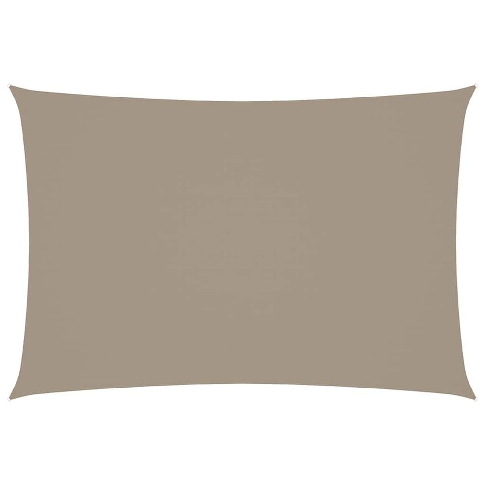 Voile de parasol tissu oxford rectangulaire 3x5 m taupe