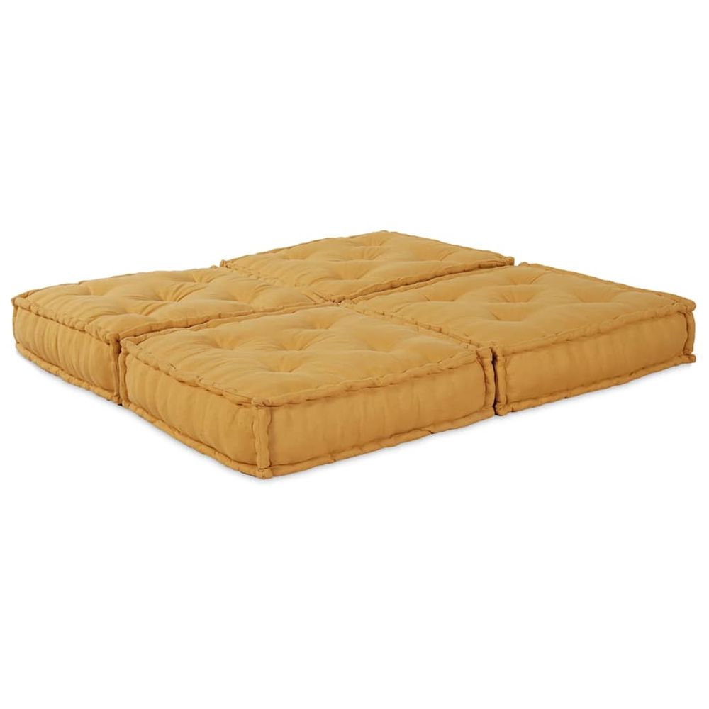 Unité de canapé modulaire 2 pc tissu jaune 140 x 70 x 36 cm