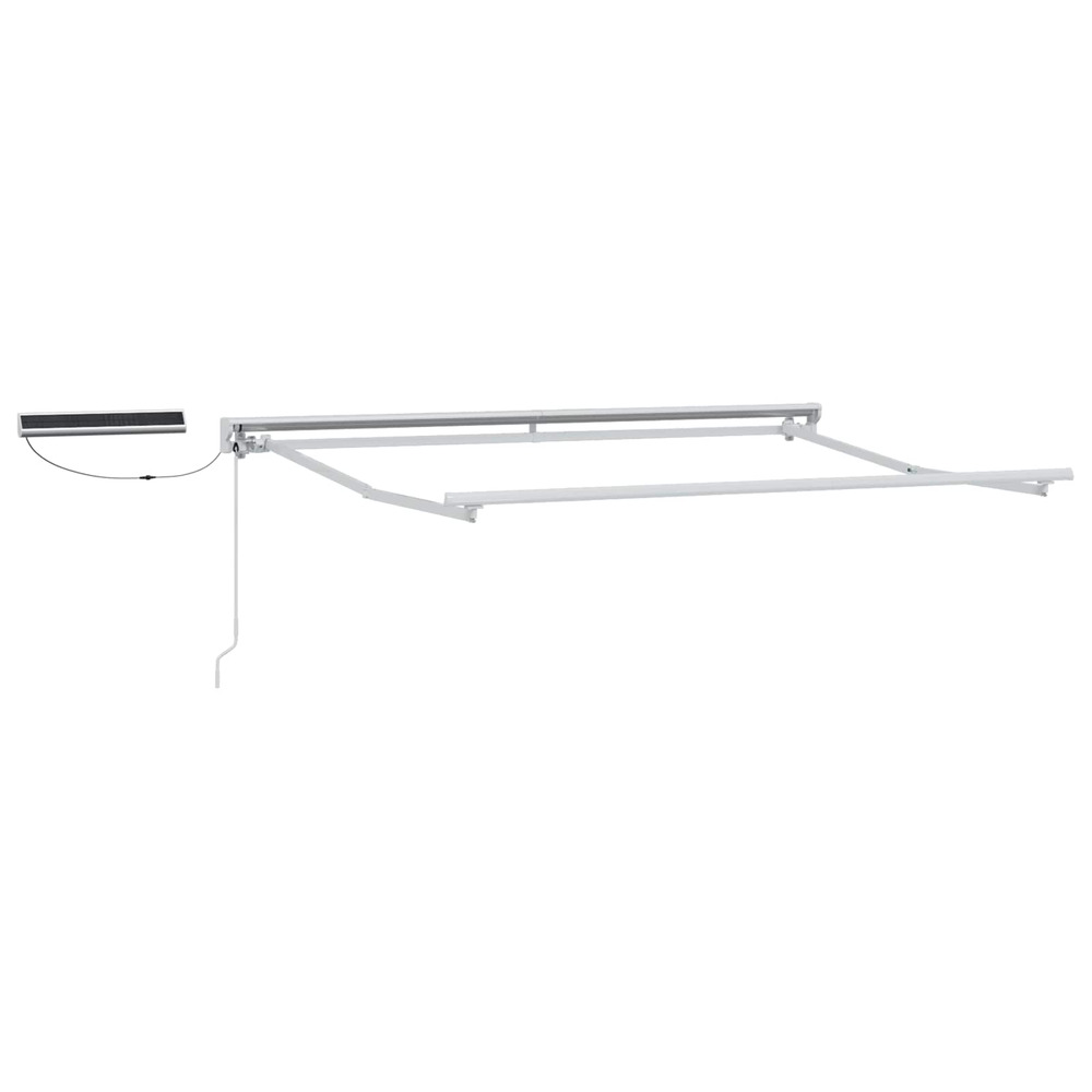 Cadre de store rétractable électrique blanc 3,5 x 2,5 m acier