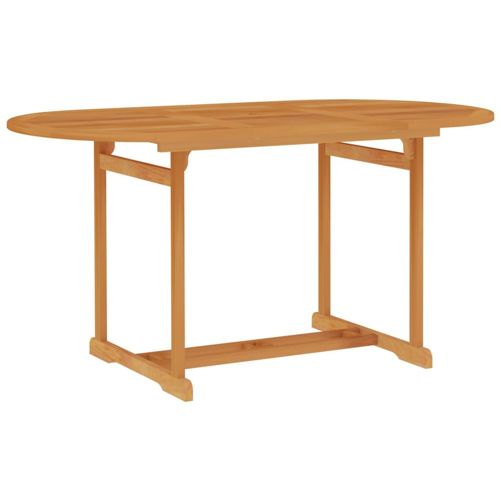 Table de jardin 150x90x75 cm bois de teck massif