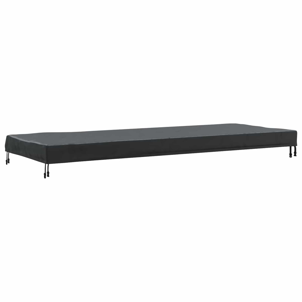 Housse de table uni noir 102 x 202 x 15 cm tissu