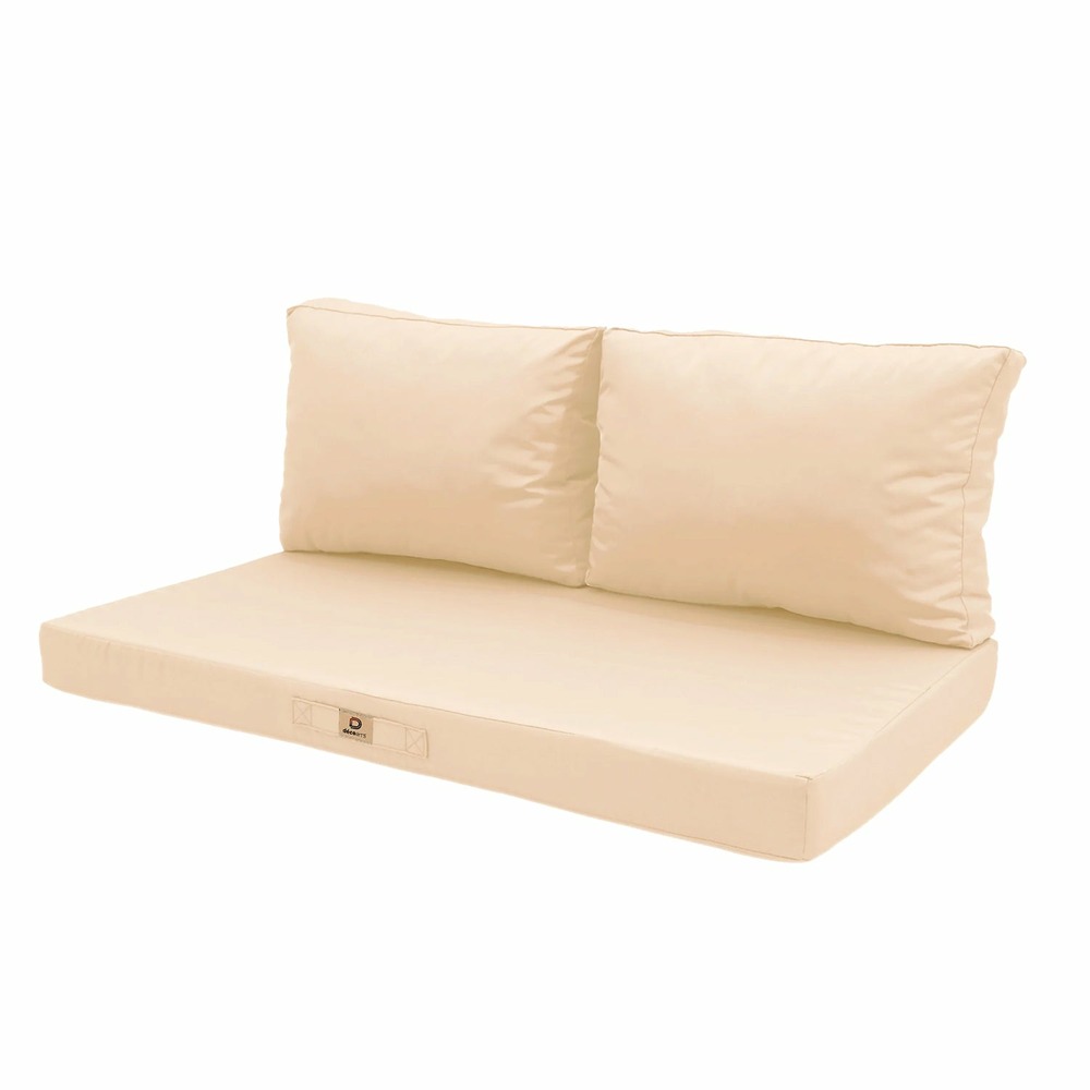 Coussins pour salon de jardin déhoussable 100x50cm beige