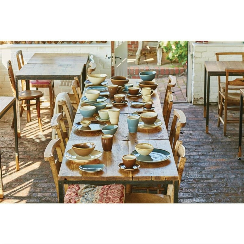 Assiette triangulaire couleur mousse kiln 230 mm - lot de 6 - olympia