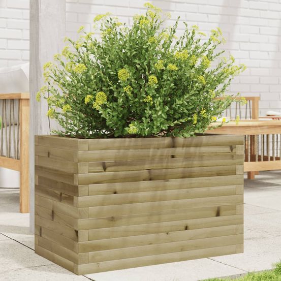 Jardinière en bois de pin traité autoclave pour jardin 70x40cm