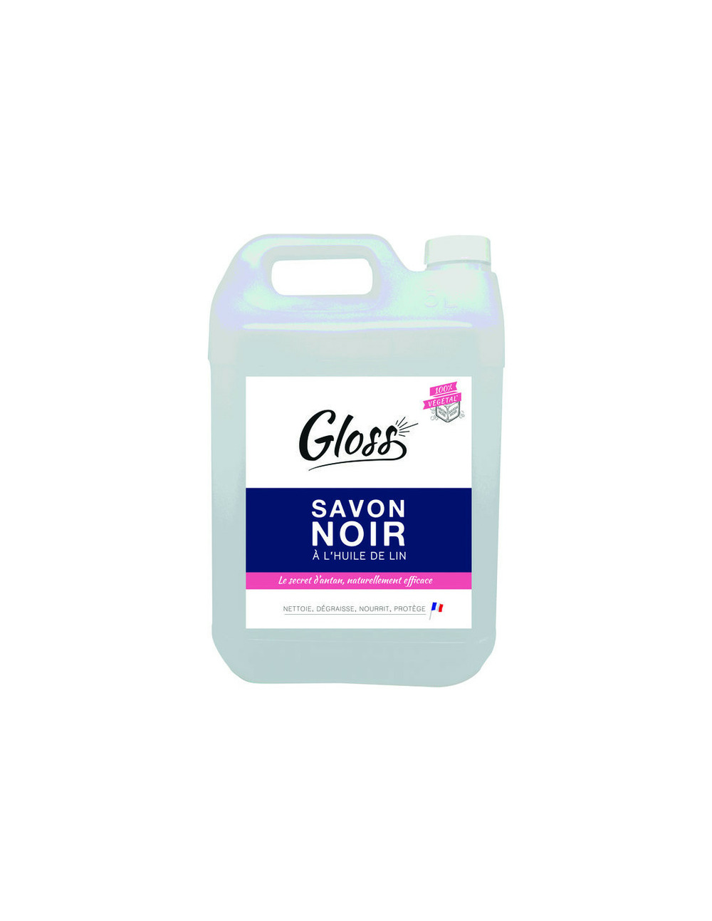 Savon noir à l huile de lin 5 litres - gloss
