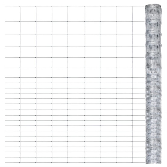 Clôture de jardin acier galvanisé 50x1,6 m argenté