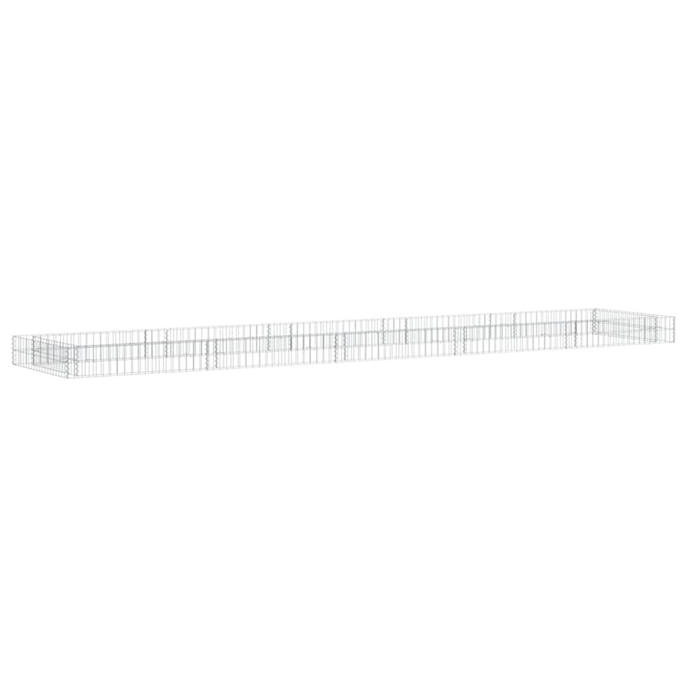 Lit surélevé à gabion acier galvanisé 500x100x20 cm