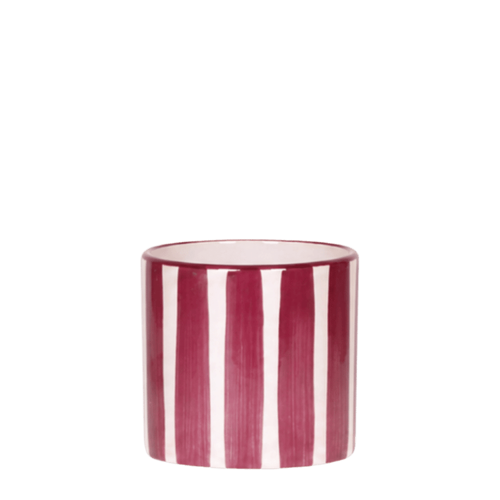Cache-pot painted stripe rouge - ø6 cm