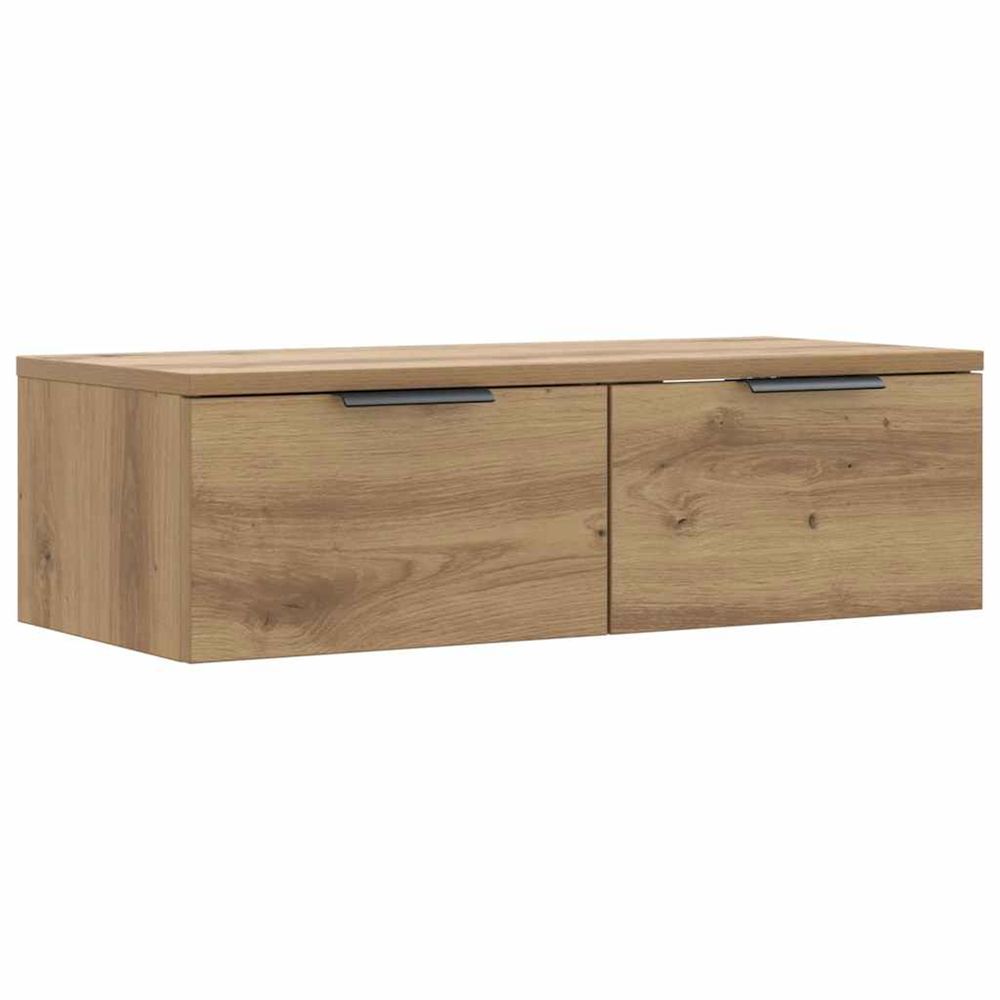 Armoire murale chêne artisanal 68x30x20 cm bois d'ingénierie