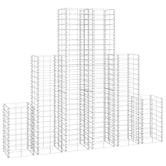 6 GABIONS EN FIL GALVANISE-(863020)