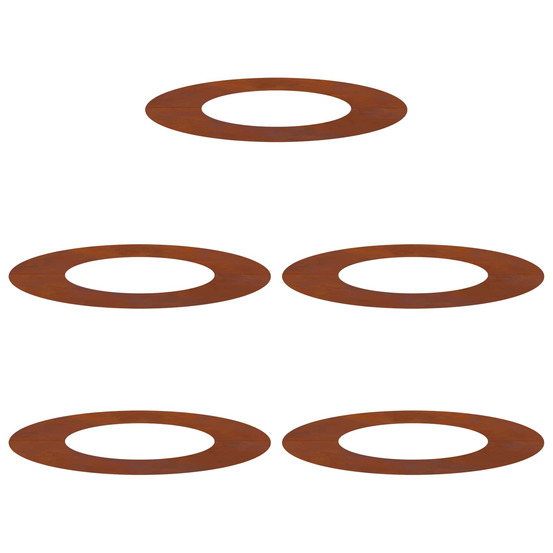 Adapté pour anneaux d'arbre plats 5 pcs marron ø40 / 70 cm