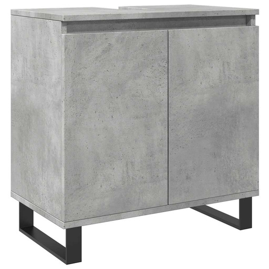 Armoire de bain gris béton 58x33x60 cm bois d'ingénierie