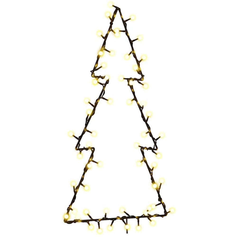 Lumières de noël silhouette d'arbre de noël 80 led blanc chaud