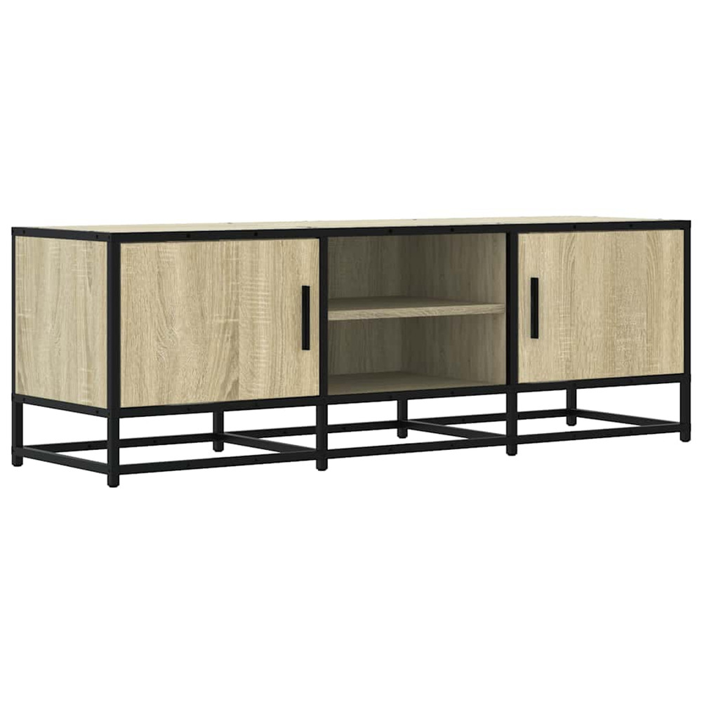 Meuble tv chêne sonoma 120x35x41 cm bois d'ingénierie et métal
