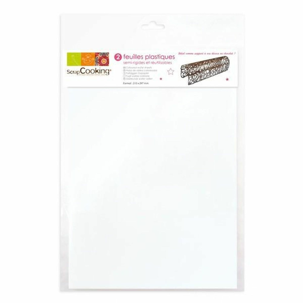 4 feuilles plastique semi-rigides pour chocolat