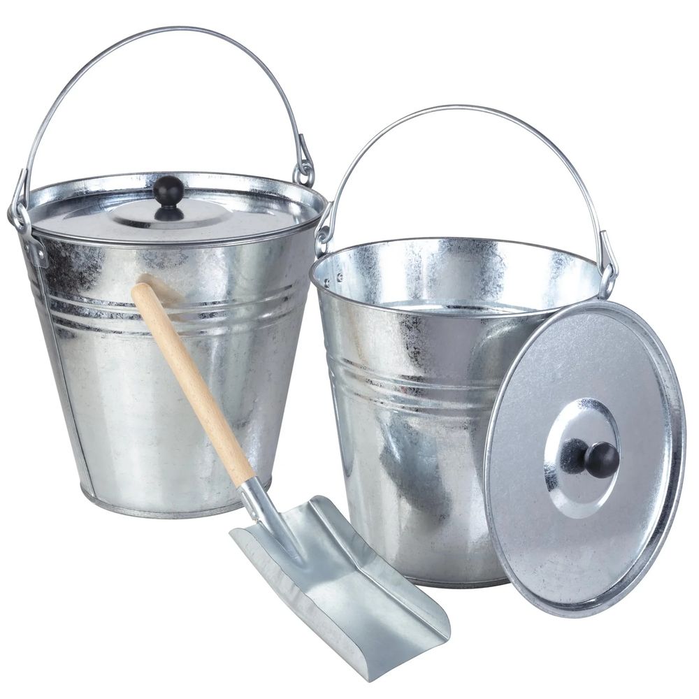 Lot de 5 seaux en zinc