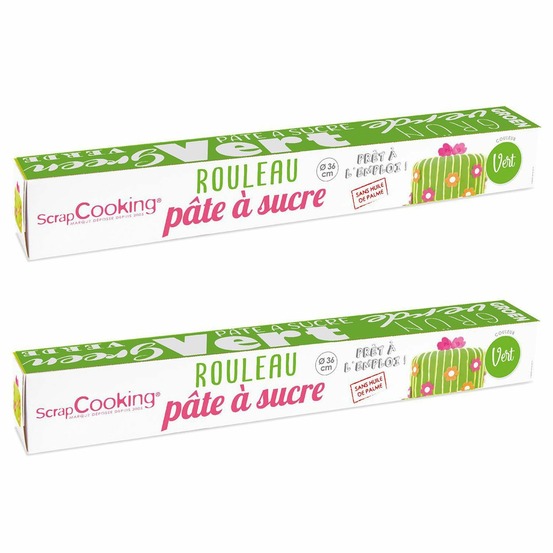 2 pâtes à sucre en rouleau ø 36 cm - vert
