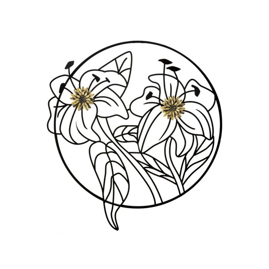 Décoration murale encadrée en métal