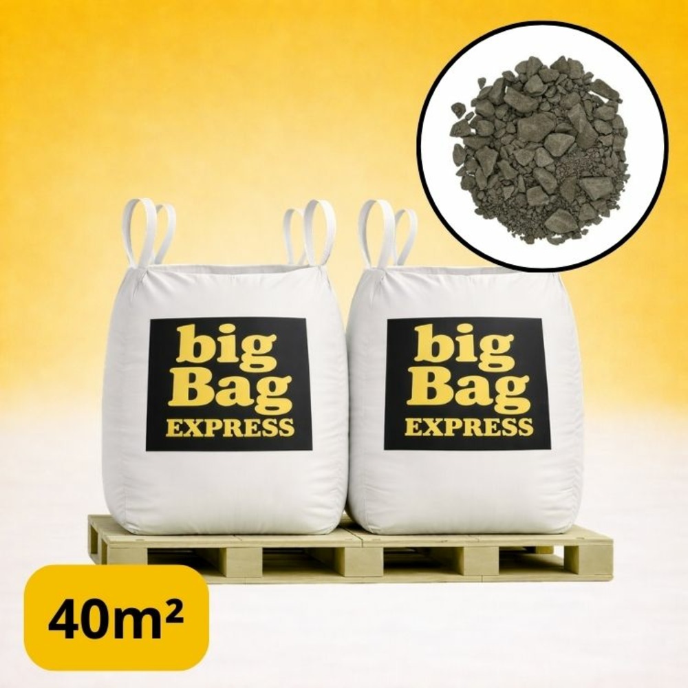 Pack 2 x big bag de +/- 1,5t mélange à béton sable & graviers ø 0/16 mm - livraison premium