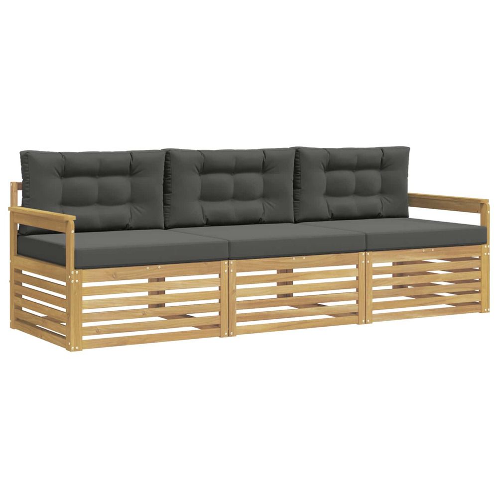 Ensemble de canapés d'extérieur 3 pc blanc et anthracite