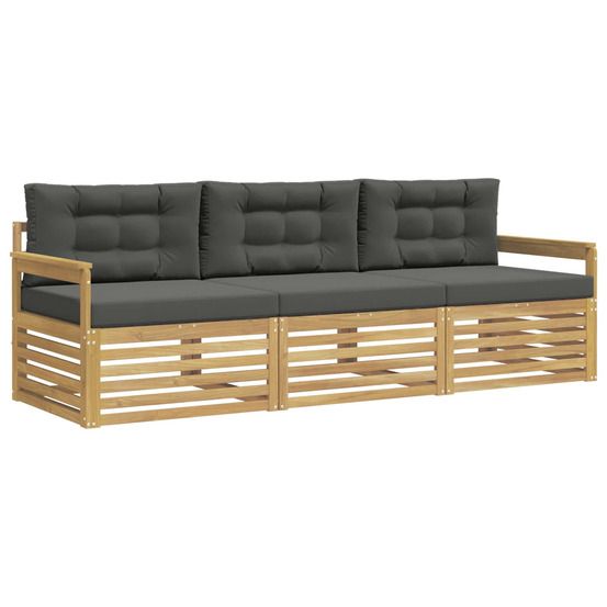 Ensemble de canapés d'extérieur 3 pc blanc et anthracite