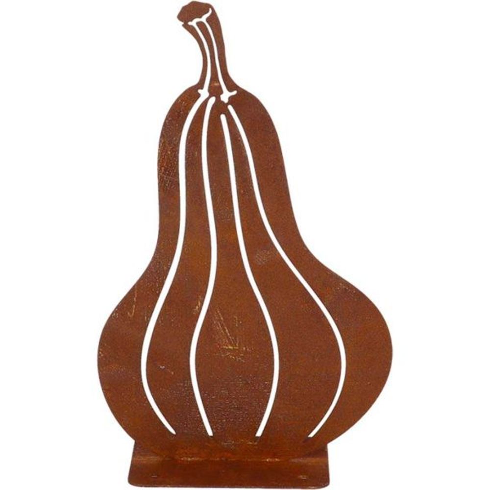 Courge décorative en métal rouillé butternut