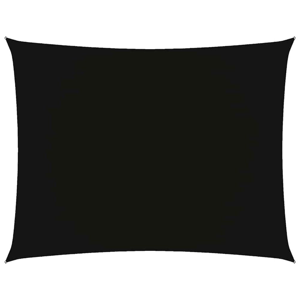 Voile de parasol tissu oxford rectangulaire 5x6 m noir