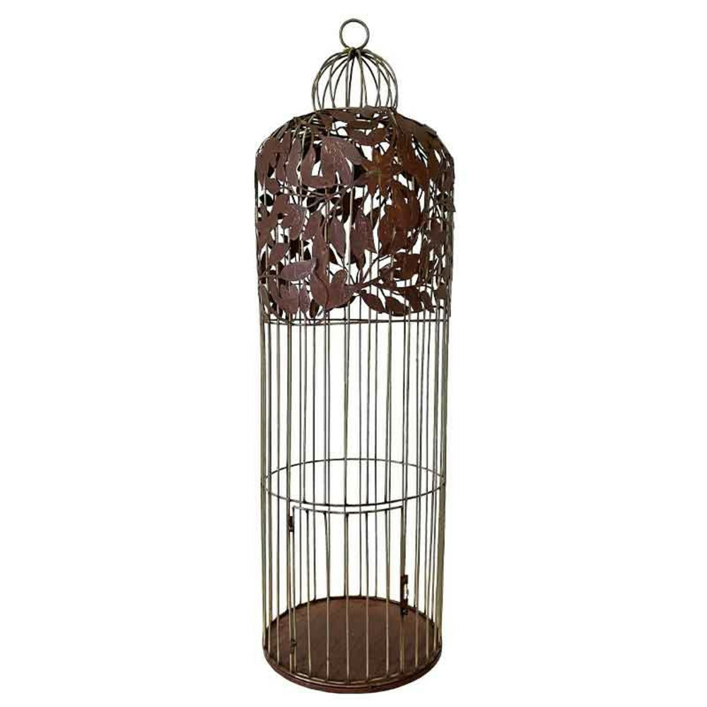 Cage plantes marron fer 31x31x101cm