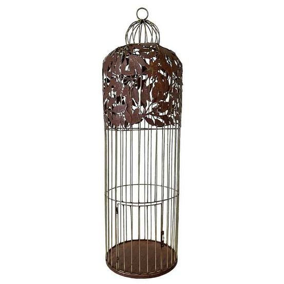 Cage plantes marron fer 31x31x101cm