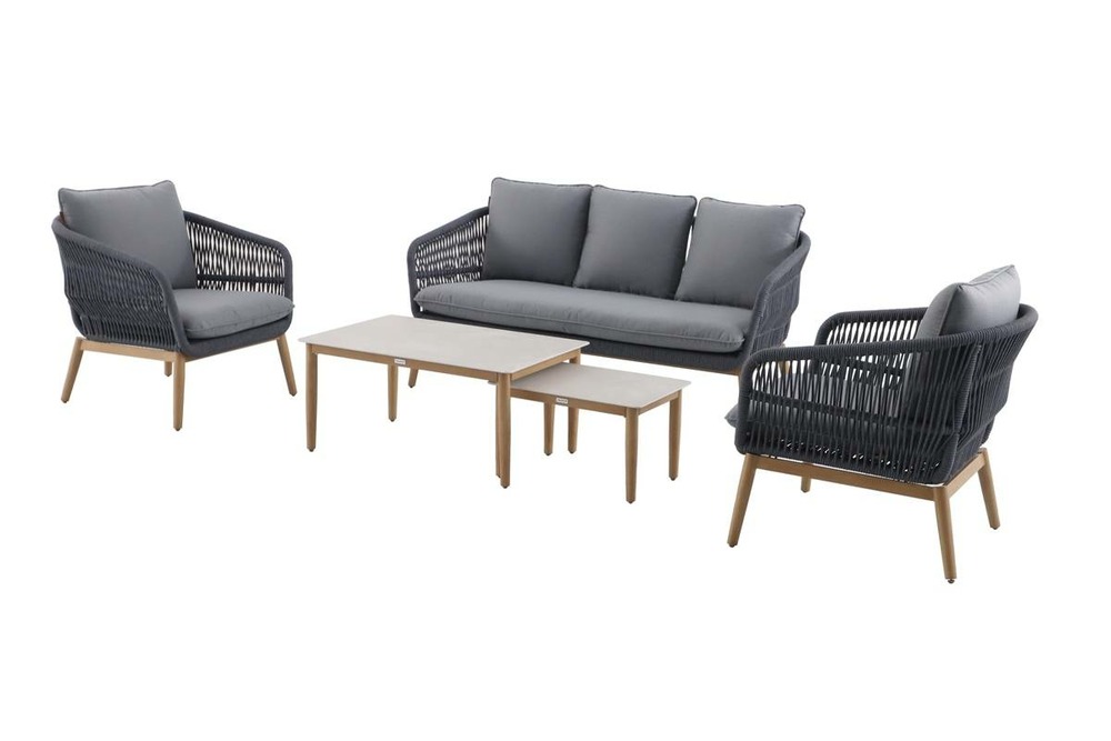 Salon de jardin orissa 5 places gris