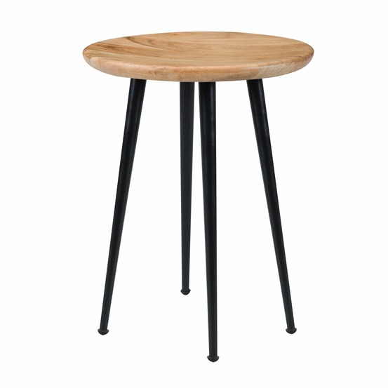 Modasa-tabouret rond en bois d'acacia