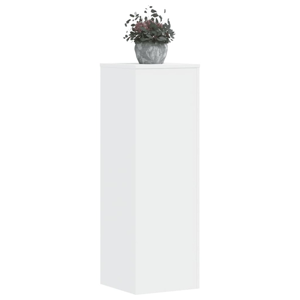 Supports pour plantes 2 pcs blanc 33x33x100cm bois d'ingénierie