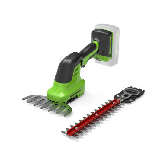 Cisaille à gazon et buisson 2-en-1 24v greenworks - sans batterie ni chargeur - g24sht