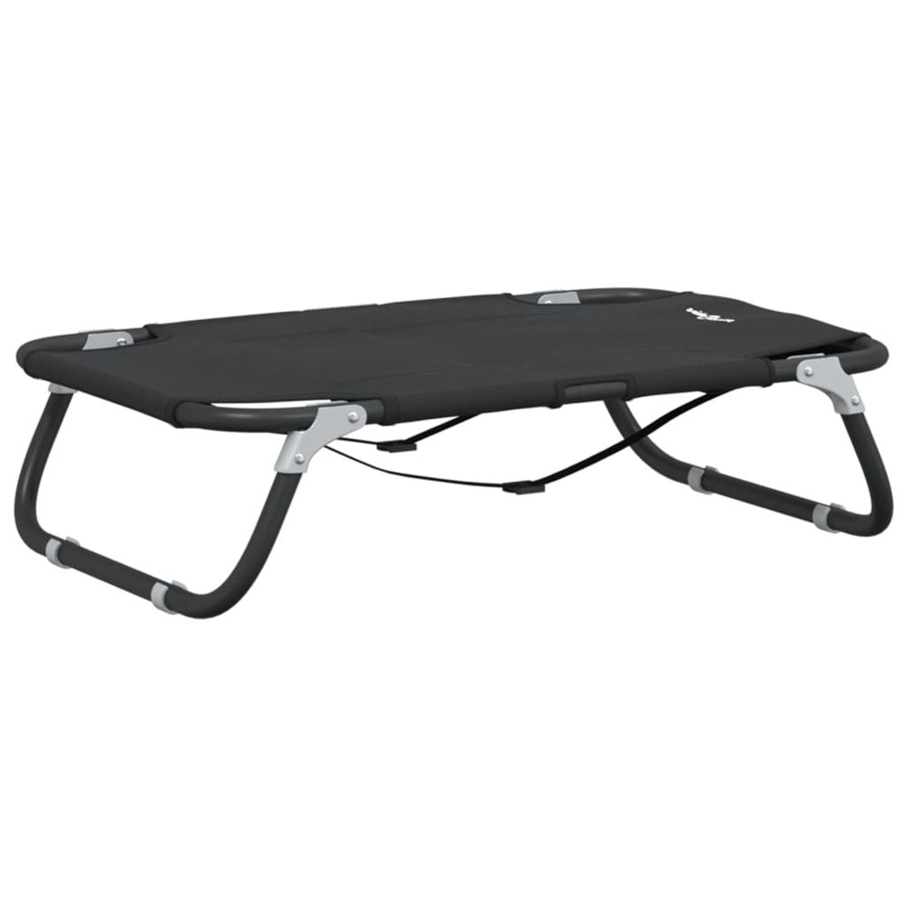 Lit pour chien pliable anthracite tissu oxford et acier