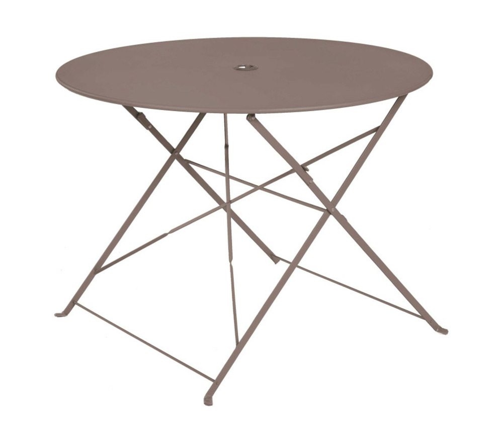 Table de jardin pliante - 4 places - taupe - bellagio