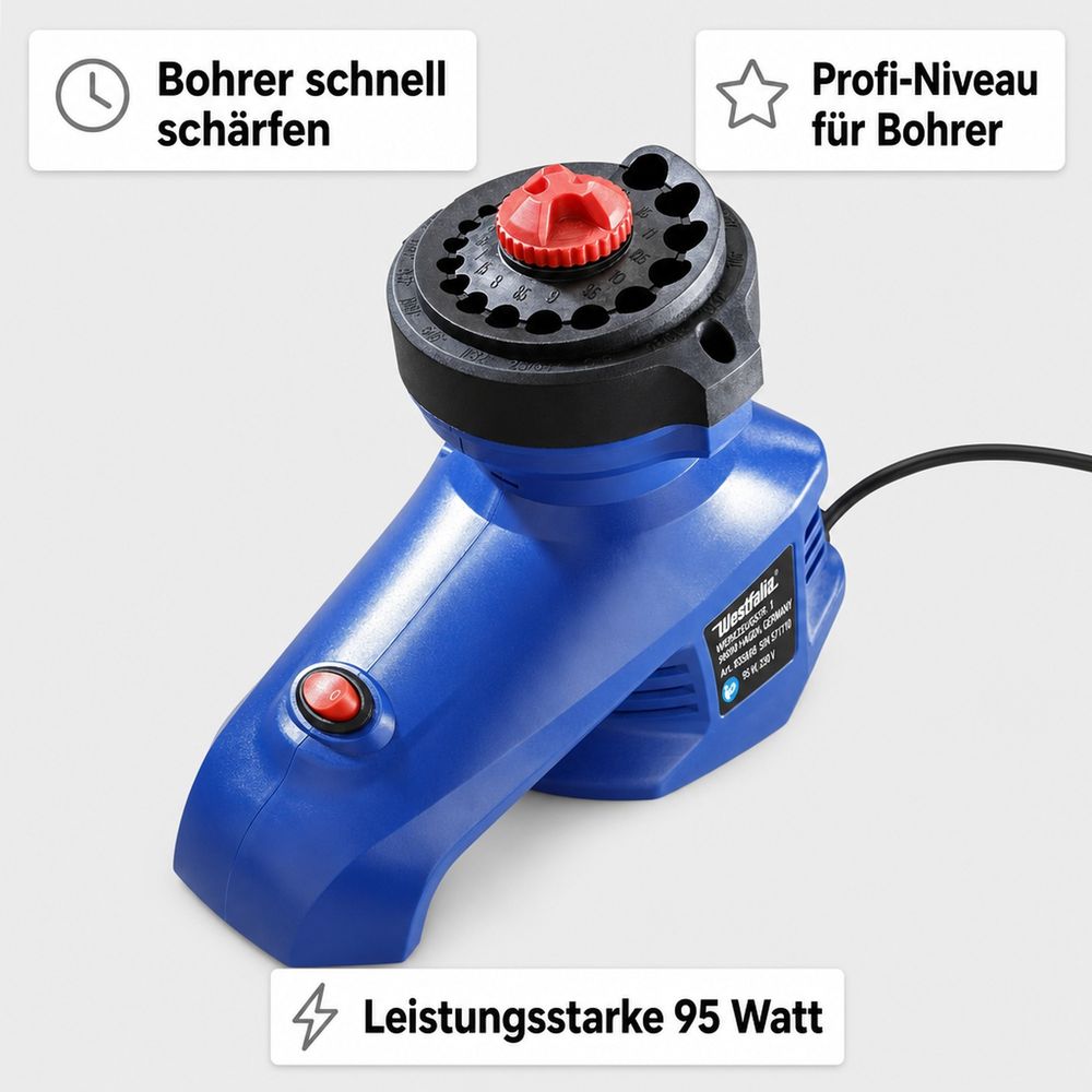 Affûteur électrique de forets hélicoïdaux 95 w / 230 v