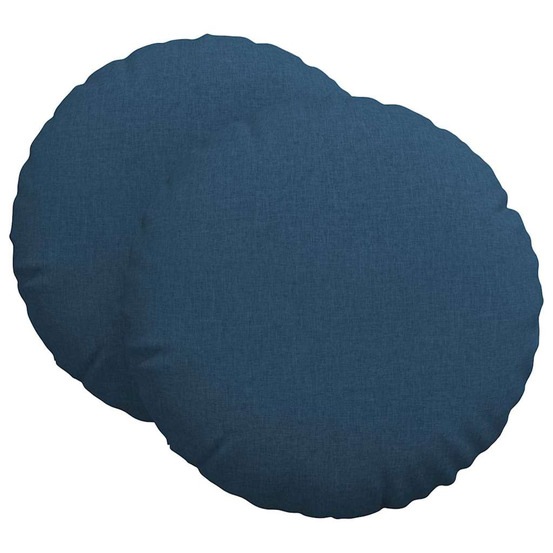 Coussins de siège 2 pcs bleu ø80 x 29 cm tissu