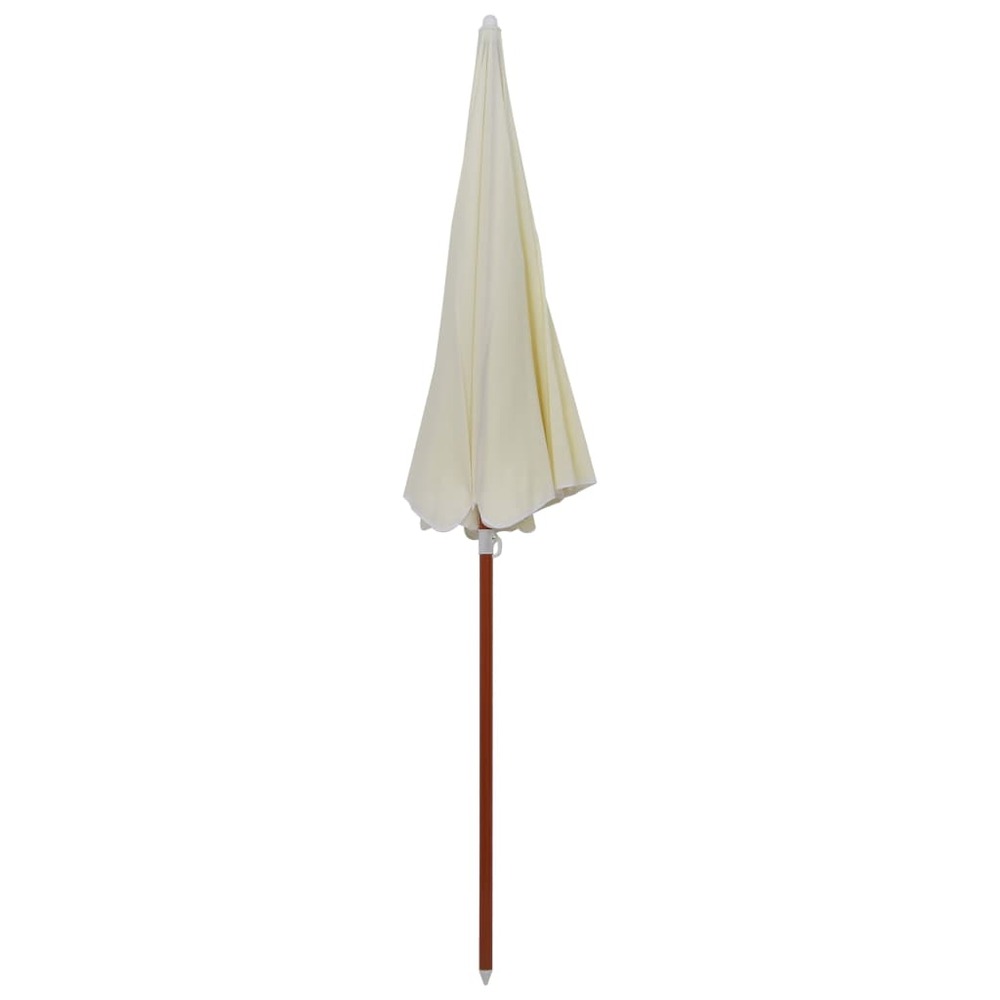 Parasol de jardin avec mât en acier 240 cm sable