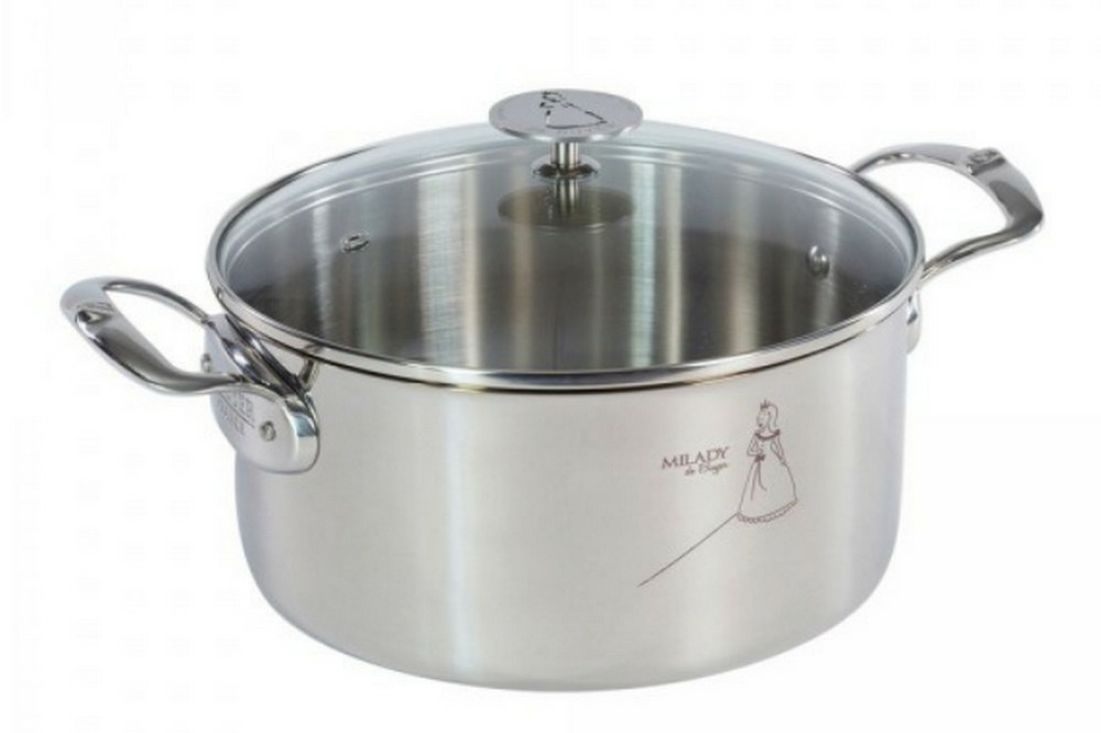 Faitout inox 24cm + couvercle - 3427.24