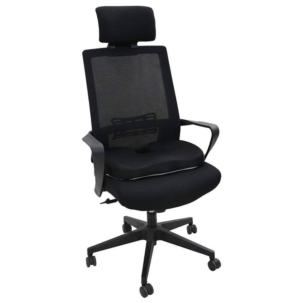 Coussin d’assise mousse à mémoire de forme noir