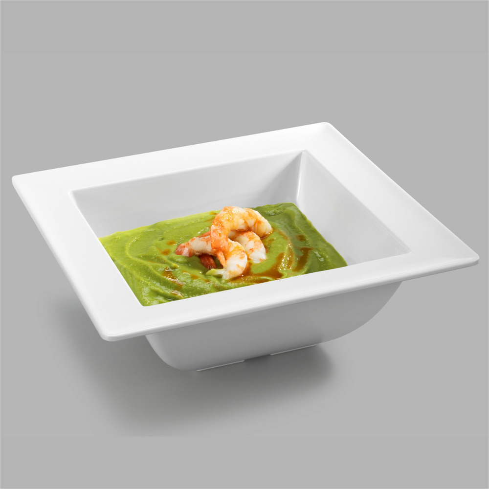 Bol carré blanc en mélamine 25 à 37,5 cm - pujadas