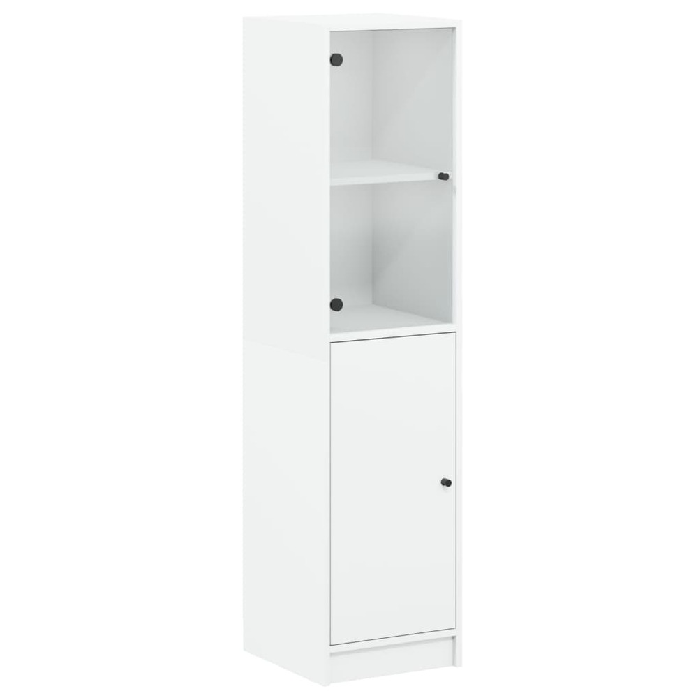 Buffet bahut commode armoire meuble de rangement organisateur cuisine salle de séjour salon avec porte en verre 35 x 37 x 142