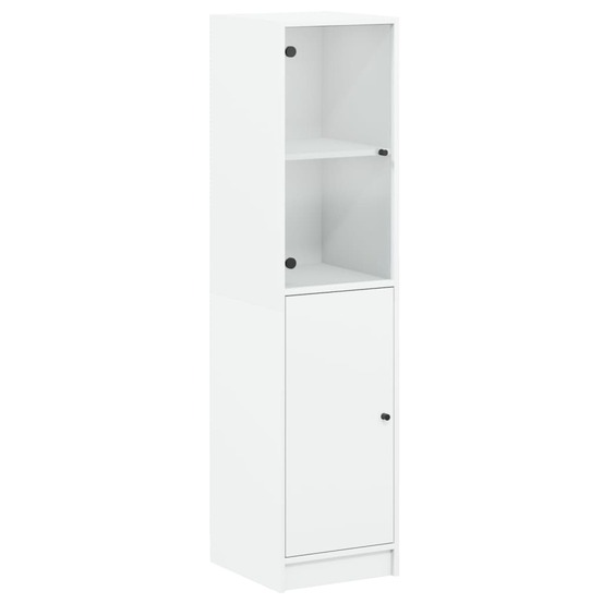 Buffet bahut commode armoire meuble de rangement organisateur cuisine salle de séjour salon avec porte en verre 35 x 37 x 142